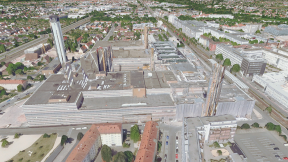 Luftbild: Ausreißer, z. B. Kran